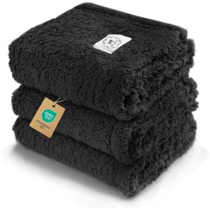 imageLuciphia 1 Pack 3 Calming Dog Blanket Fluffy Premium Fleece Pet Blankets Soft Sherpa Throw for Dogs Puppy Cat GreyBeigeHazeBlue Medium 30quot x20quotBlack