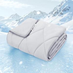 imageLuciphia Premium Cooling Blanket for Dogs Washable QMAXampgt04 Pet Cool Mat for Cats Hot Weather Puppy Lightweight Throw Calming Pad Blue29x40 inchesLight Grey