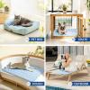 image:imageLuciphia Premium Dog Cooling Mat NonSlip QMAXgt05 SelfCooling Pad for Small Pet Cat Indoor Portable Kennel Puppy Bed for Summer Crate Pad for Dog Washable Light Grey 20x30 inchesLight Blue