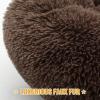 image:imageLuciphia Round Dog Cat Bed Donut Cuddler Faux Fur Plush Pet Cushion for Large Medium Small Dogs SelfWarming and Cozy for Improved Sleep Coffee Medium23x23Coffee