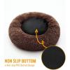 image:imageLuciphia Round Dog Cat Bed Donut Cuddler Faux Fur Plush Pet Cushion for Large Medium Small Dogs SelfWarming and Cozy for Improved Sleep Coffee Medium23x23Coffee