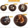 image:imageLuciphia Round Dog Cat Bed Donut Cuddler Faux Fur Plush Pet Cushion for Large Medium Small Dogs SelfWarming and Cozy for Improved Sleep Coffee Medium23x23Coffee