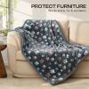 image:imageLuciphia Waterproof Pet Blankets for Couch Sofa Bed Cover Cat Liquid Pee Proof Washable Soft Fluffy Large Dog Blanket Reversible Furniture Protection Puppy Grey Paw Thicken King Size100 x 85Grey Paw