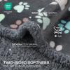 image:imageLuciphia Waterproof Pet Blankets for Couch Sofa Bed Cover Cat Liquid Pee Proof Washable Soft Fluffy Large Dog Blanket Reversible Furniture Protection Puppy Grey Paw Thicken King Size100 x 85Grey Paw