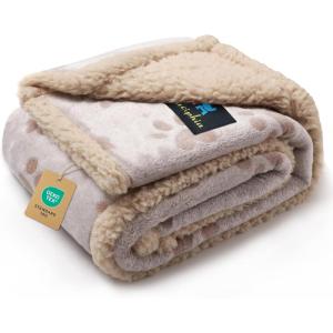 image:imageLuciphia Waterproof Pet Blankets for Couch Sofa Bed Cover Cat Liquid Pee Proof Washable Soft Fluffy Large Dog Blanket Reversible Furniture Protection Puppy Grey Paw Thicken King Size100 x 85Heart Paw Khaki