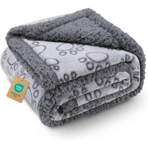 image:imageLuciphia Waterproof Pet Blankets for Couch Sofa Bed Cover Cat Liquid Pee Proof Washable Soft Fluffy Large Dog Blanket Reversible Furniture Protection Puppy Grey Paw Thicken King Size100 x 85Paw Gray