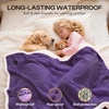 image:imageLuciphia Waterproof Blanket for Dog Washable Reversible Sherpa Fleece Throw Blanket for Bed Couch Soft Liquid Pee Proof Furniture Cover Protector for Small Medium Large Pet Cat Grey 35 x 25Purple White