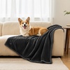 image:imageLuciphia Waterproof Blanket for Dog Washable Reversible Sherpa Fleece Throw Blanket for Bed Couch Soft Liquid Pee Proof Furniture Cover Protector for Small Medium Large Pet Cat Grey 35 x 25Black