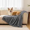 image:imageLuciphia Waterproof Blanket for Dog Washable Reversible Sherpa Fleece Throw Blanket for Bed Couch Soft Liquid Pee Proof Furniture Cover Protector for Small Medium Large Pet Cat Grey 35 x 25Light Grey