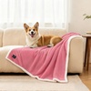 image:imageLuciphia Waterproof Blanket for Dog Washable Reversible Sherpa Fleece Throw Blanket for Bed Couch Soft Liquid Pee Proof Furniture Cover Protector for Small Medium Large Pet Cat Grey 35 x 25Pink White