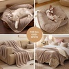 image:imageLuciphia Waterproof Blanket for Dog Washable Reversible Sherpa Fleece Throw Blanket for Bed Couch Soft Liquid Pee Proof Furniture Cover Protector for Small Medium Large Pet Cat Grey 35 x 25Khakiwhite