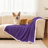 image:imageLuciphia Waterproof Blanket for Dog Washable Reversible Sherpa Fleece Throw Blanket for Bed Couch Soft Liquid Pee Proof Furniture Cover Protector for Small Medium Large Pet Cat Grey 35 x 25Purple White
