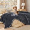 image:imageLuciphia Waterproof Blanket for Dog Washable Reversible Sherpa Fleece Throw Blanket for Bed Couch Soft Liquid Pee Proof Furniture Cover Protector for Small Medium Large Pet Cat Grey 35 x 25Grey