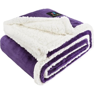 image:imageLuciphia Waterproof Blanket for Dog Washable Reversible Sherpa Fleece Throw Blanket for Bed Couch Soft Liquid Pee Proof Furniture Cover Protector for Small Medium Large Pet Cat Grey 35 x 25Purple White
