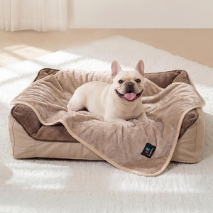 image:imageLuciphia Waterproof Blanket for Dog Washable Reversible Sherpa Fleece Throw Blanket for Bed Couch Soft Liquid Pee Proof Furniture Cover Protector for Small Medium Large Pet Cat Grey 35 x 25Khakiwhite